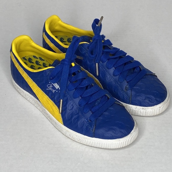 Puma Clyde in Blue and Dandelion Yellow, 5.5 - Picture 10 of 16